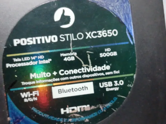 Notebook positivo stilo XC3650 não liga