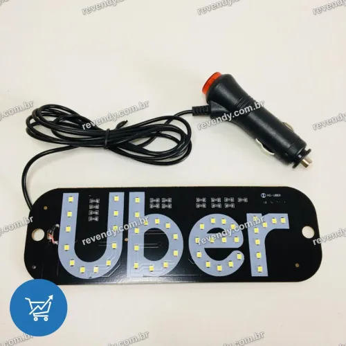 Placa de carro de Uber - entrega grátis