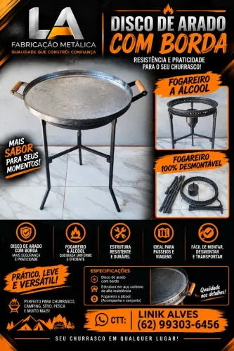 Churrasqueira de disco de arado