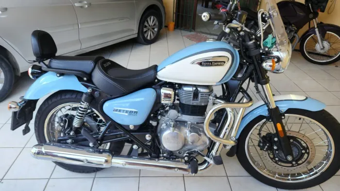 Royal Enfield Meteor 350 Aurora Blue - Raridade Retrovisor (Impecável)