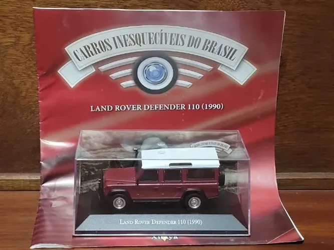 Land Rover Defender 110 1990 - Coleção Carros Inesquecíveis do Brasil - Miniatura 1/43