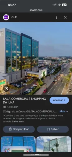 sala comercial shopping da ilha vista avenida