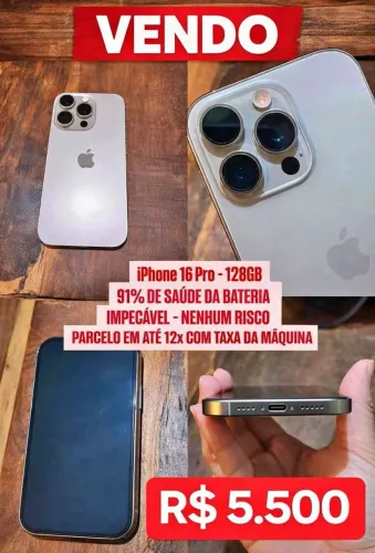 iPhone 16 pro 128GB impecável