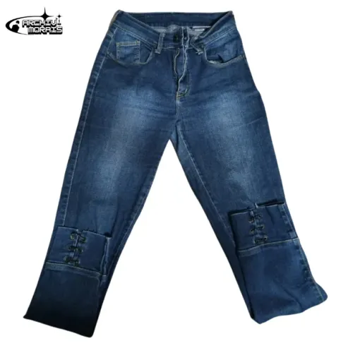 Calça Jeans Feminina Vivart - Tamanho 42 (Cintura Alta com Detalhe)