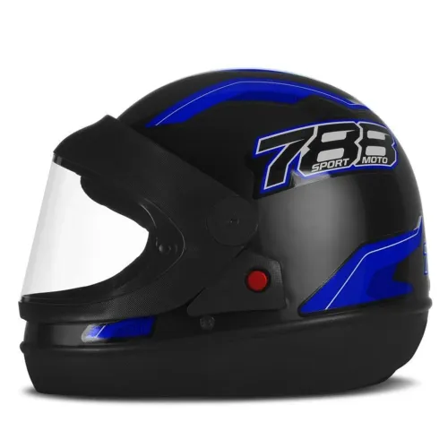 Capacete pro Tork 788 azul e preto fosco 