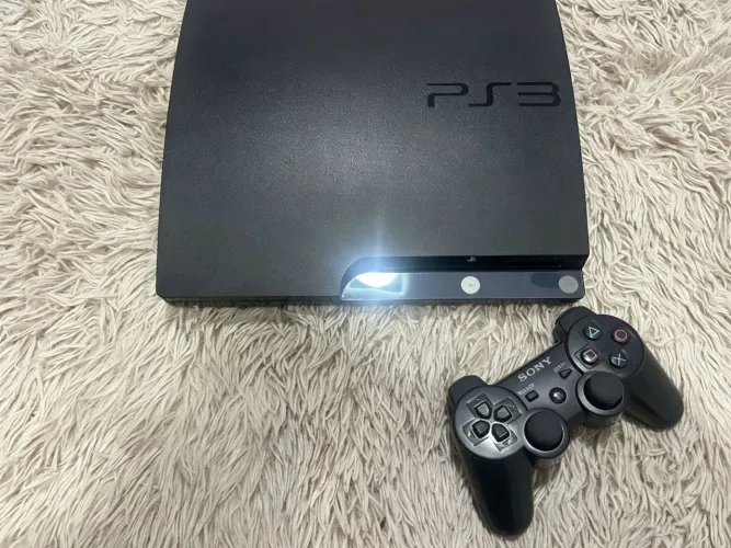 Ps3 slim 500gb desbloqueado+1 controle