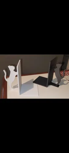 Suporte apoio para livros com decoração de gatos