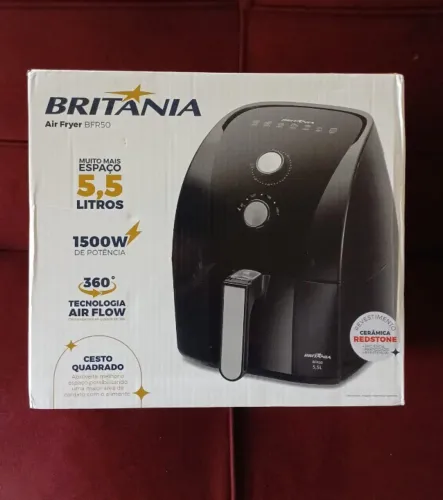Fritadeira Air Fryer Britânia 5,5L 1500W 127V