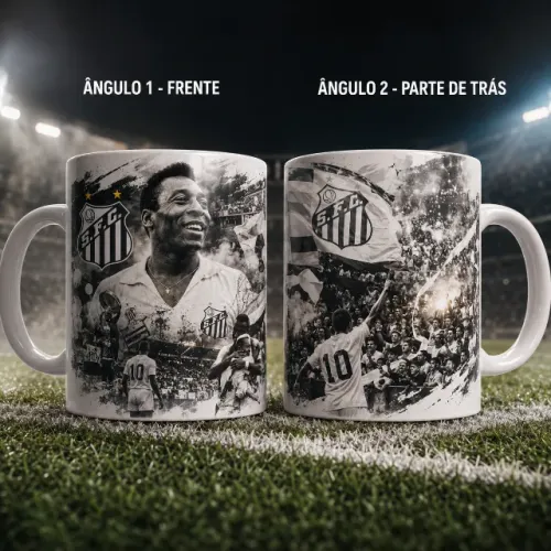 ? Caneca Personalizada Tema Santos Futebol - Arte Premium Frente e Verso ?