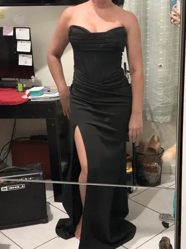 vestido shein festa tamanho P preto