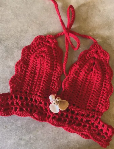 Cropped de crochê 