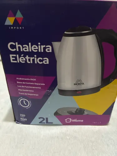 Chaleira Elétrica Mokfa 2L 1500W 220V Inox - Nova
