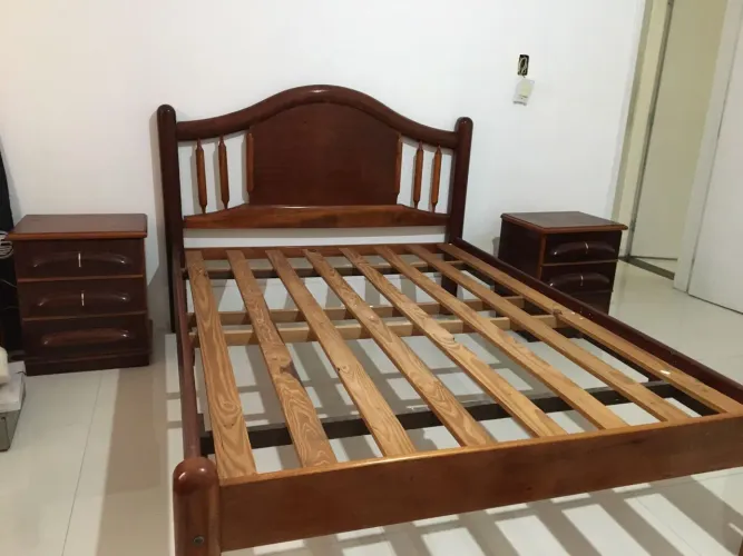 Cama de Madeira (Sucupira) Nobre Maciça R$1000,00!