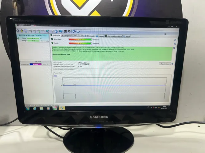 Monitor LCD 19POL Samsung pra PC e CFTV