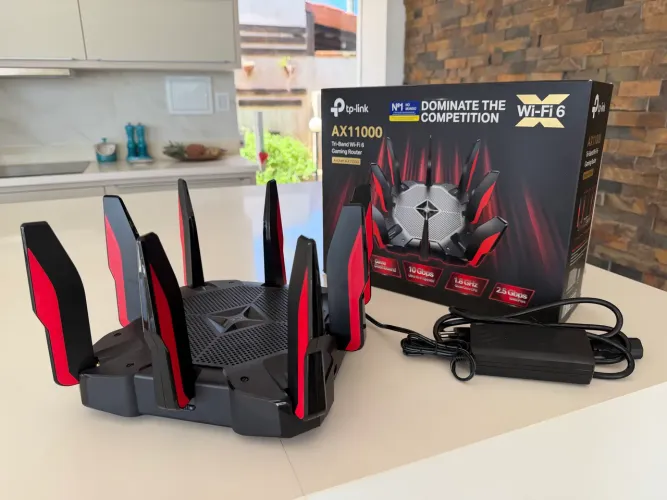 Roteador Wi-Fi 6 de banda tripla TP-Link Archer Ax11000