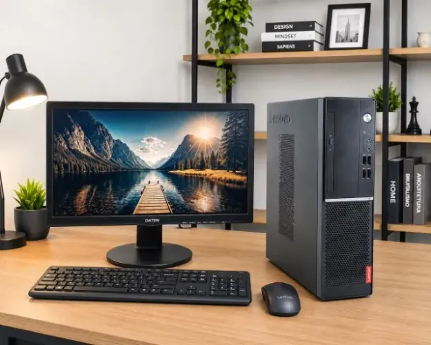 Computador Completo Lenovo i5 7ª 8GB SSD 240GB + Monitor 20" Led Widescreen