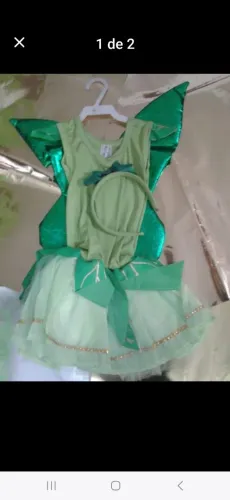 Fantasia Fada Verde Infantil