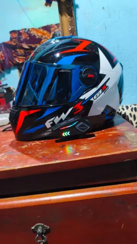 Capacete Integral FW3 GTX Star Preto Azul Vermelho Tam 60