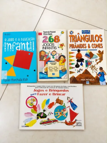 Kits especiais 4 livros jogos , brincadeira e educação infantil