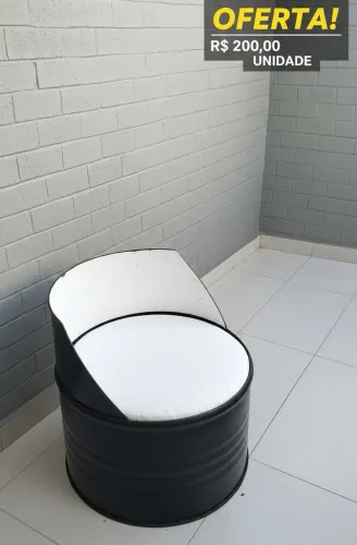 Poltrona de Tambor Preta