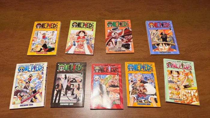 One piece mangás do volume 1 ao 9