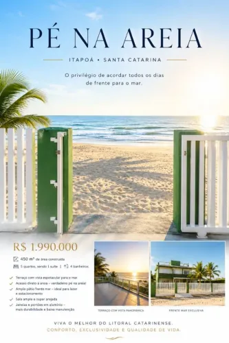 SOBRADO PÉ NA AREIA EM ITAPOÁ/SC<br>