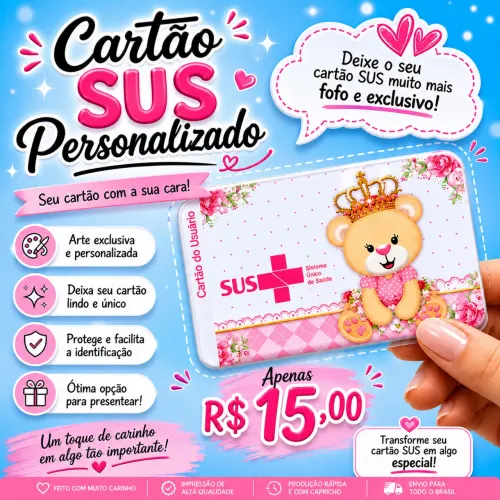 Cartão do sus personalizado