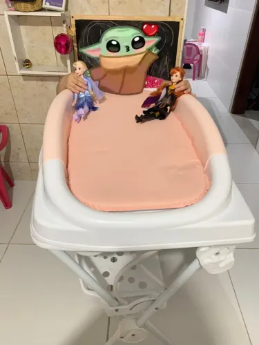 Banheira de Bebê Premium Galzerano Branca e Rosa