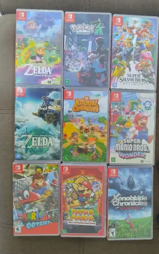 Lote de jogos do Nintendo Switch Mario Zelda Xenoblade Pokemon Animal Crossing Smash Bros