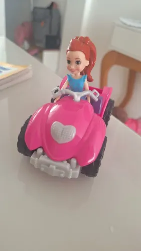 Polly com carro