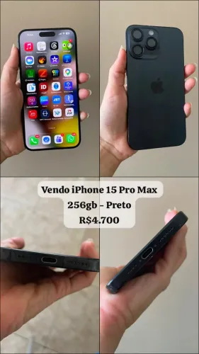 iPhone 15 Pro Max 256gb Preto