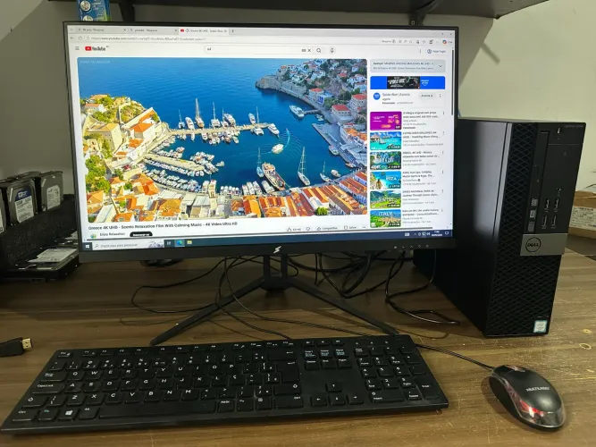 Dell completo tela 24 polegadas com hdmi ssd 256 gb sexta geração