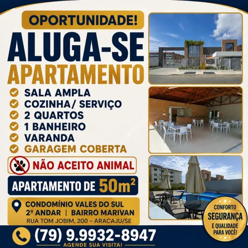 Aluga- se apartamento 2/4 varanda
