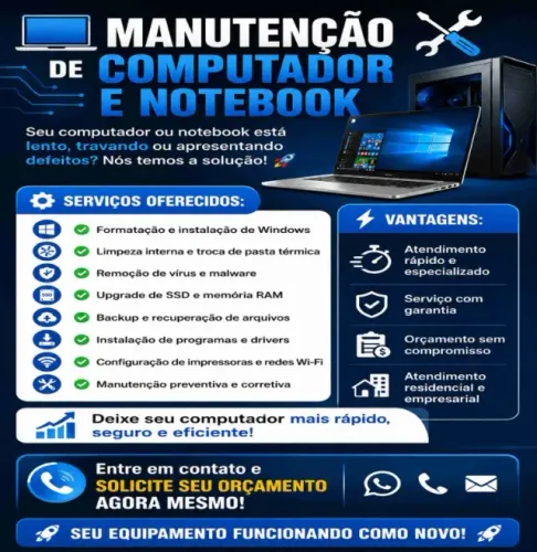 Conserto de computador e notebook! 