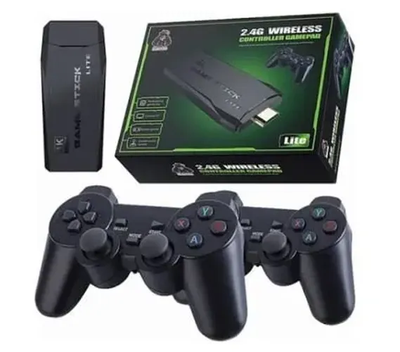 Console gamelite stick 4k + carregador com pilhas