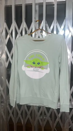 Moletom Feminino Baby Yoda (Grogu) Verde Claro - Ótimo Estado