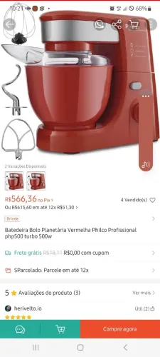 VEndo Batedeira planetária