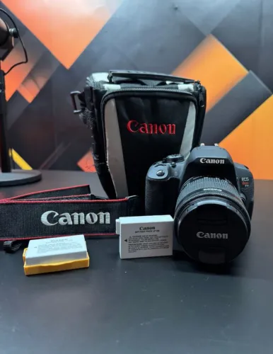CÂMERA CANON T5i + Lente 18-55mm + Kit Tripé e Case