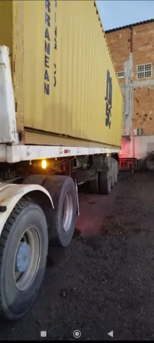 Carreta porta contêiner, trava de 40 e 20