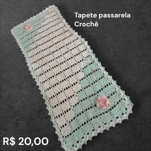Tapete crochê - passarela