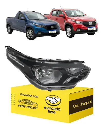 Farol Fiat Strada Endurance 2021 22 23 24 25 2026 S/led L.d Direito/passageiro
