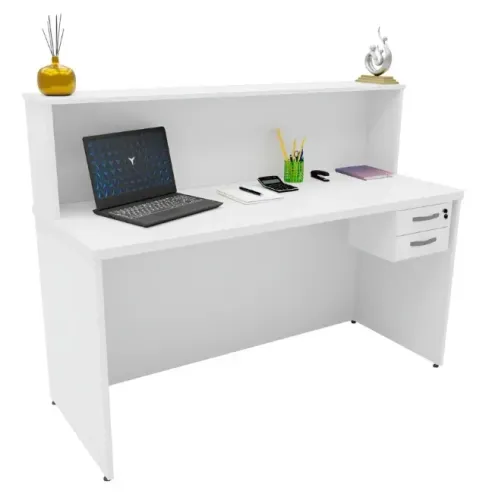 Balcão Recepção L 1.40 m x A 1.14 m x P 0.60 m Netmobil Branco