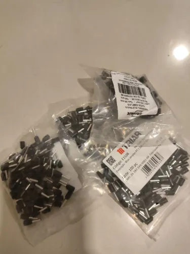 Terminal 1,5 mm tubular ilhós 400 peças