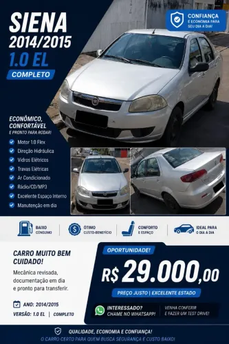 Fiat Siena EL 1.0 MPI Fire Flex 8V 4P 2015
