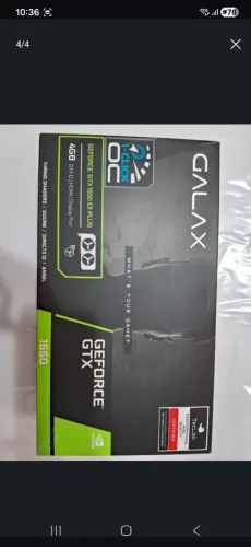 Galax GeForce GTX 1650 EX Plus. <br>Memória: 4GB GDDR6.