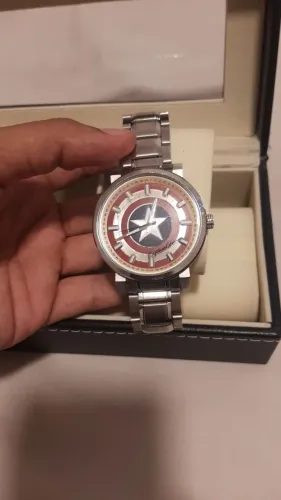 Relógio Chilli Beans Original Marvel Capitão América Prata