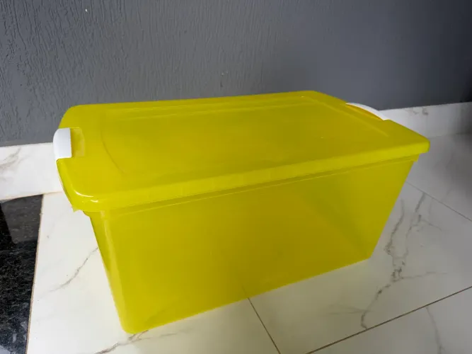 Caixa plástica organizadora wenco 70 litros