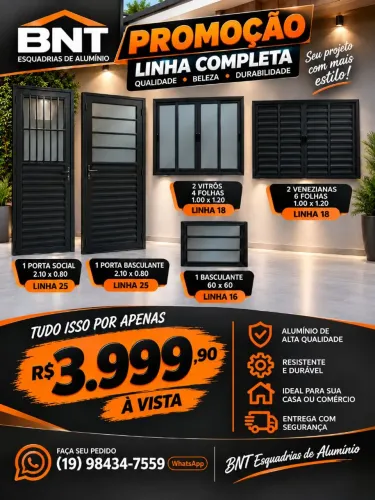 KIT CASA COMPLETO ALUMINIO PRETO!