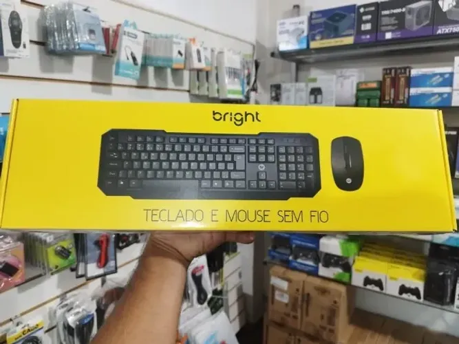 KIT TECLADO E MOUSE SEM FIO