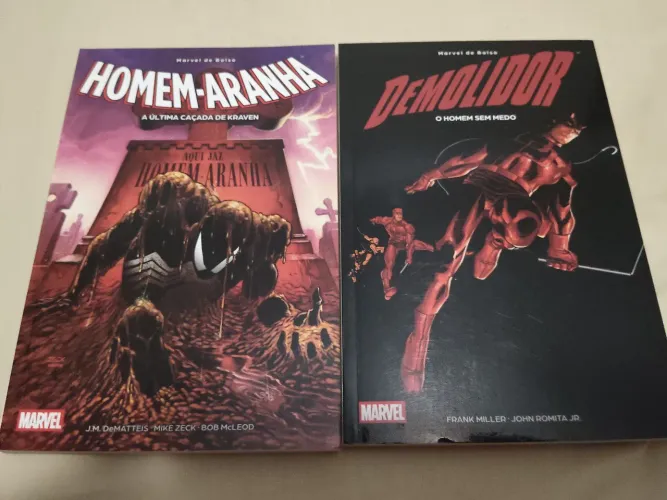 Marvel de Bolso "Homem-Aranha: A Última Caçada de Kraven" e "Demolidor: O Homem Sem Medo"